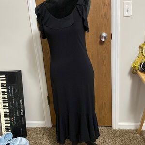 Black high low dress